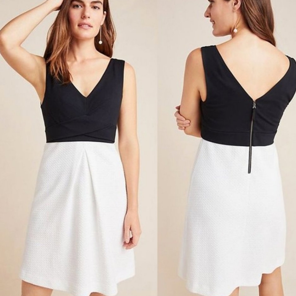 Maeve Two-Tone Fit and Flare dress